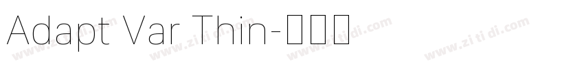 Adapt Var Thin字体转换